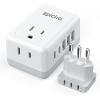 imageEuropean Travel Plug Adapter US to Europe Plug Adapter with 2 US Outlets 3 USBA ampamp 2 USBC Ports Detachable Type C Outlet Adapter Charger for Most of Europe Italy Spain Iceland Portugal X232CType LItaly