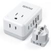 imageGermany France Travel Plug Adapter Type E F Outlet Adapter Charger with 2 US Outlets 3 USBA ampamp 2 USBC Ports Interchangeable Plug Adapter for US to Portugal Greece Korea Iceland Russia Norway