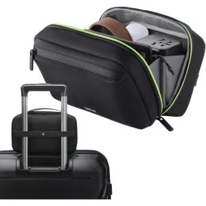 imageEPICKA Electronics Organizer Travel Case  Cable Organizer Bag for Travel Accessories Tech Pouch for Cords Charger Adapter Cables Power Bank Waterproof Storage Bag with Luggage Strap BlackBlack