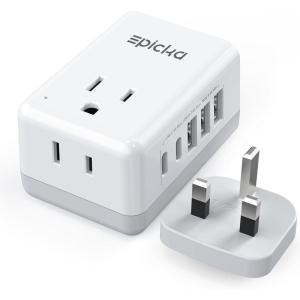 imageEPICKA US to Italy Travel Adapter Universal Plug Adapter with 2 US Outlets 3 USBA ampamp 2 USBC Ports Ultra Compact SwapampampAdapt Type L Plug Attachment Grounded Adapter for Chile Cuba ampamp Syria X232LType GUK