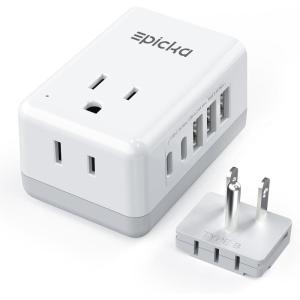 imageEPICKA US to Italy Travel Adapter Universal Plug Adapter with 2 US Outlets 3 USBA ampamp 2 USBC Ports Ultra Compact SwapampampAdapt Type L Plug Attachment Grounded Adapter for Chile Cuba ampamp Syria X232LType BUS