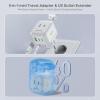 imageEPICKA Hybrid Mini European Travel Plug Adapter 30W PD Fast Charging 5in1 Foldable International Power Adapter with 2 AC ampamp 3 USB Ports with Type C VisaPlug Travel Essentials for US to EuropeType EFfor GermanFamce