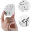 imageEPICKA Hybrid Mini European Travel Plug Adapter 30W PD Fast Charging 5in1 Foldable International Power Adapter with 2 AC ampamp 3 USB Ports with Type C VisaPlug Travel Essentials for US to EuropeType EFfor GermanFamce