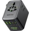 imageEpicka Pulse Duo 45W International Power Adapter Universal Travel Adapter with 6Port 2 AC2 USBA2 USBC European Travel Plug Adapter with PD ampamp QC 30 Fast Charging Travel Essentials BlackBlack