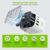 imageEpicka Pulse Duo 45W International Power Adapter Universal Travel Adapter with 6Port 2 AC2 USBA2 USBC European Travel Plug Adapter with PD ampamp QC 30 Fast Charging Travel Essentials WhiteWhite