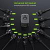 imageEpicka Pulse Duo 45W International Power Adapter Universal Travel Adapter with 6Port 2 AC2 USBA2 USBC European Travel Plug Adapter with PD ampamp QC 30 Fast Charging Travel Essentials WhiteBlack