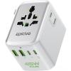 imageEpicka Pulse Duo 45W International Power Adapter Universal Travel Adapter with 6Port 2 AC2 USBA2 USBC European Travel Plug Adapter with PD ampamp QC 30 Fast Charging Travel Essentials WhiteWhite