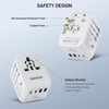 image:imageEPICKA 45W Universal Travel Adapter PDampQC 1AC4USBC1USBA  Travel Plug Adapter for EUUSUKAUS Fast Charging for MultiDevice Not A Voltage Converter TA105S45W5USB3 USBC White