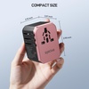 image:imageEPICKA 45W Universal Travel Adapter PDampQC 1AC4USBC1USBA  Travel Plug Adapter for EUUSUKAUS Fast Charging for MultiDevice Not A Voltage Converter TA105S45W5USB3 USBC Rose Gold
