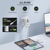 image:imageEPICKA 45W Universal Travel Adapter PDampQC 1AC4USBC1USBA  Travel Plug Adapter for EUUSUKAUS Fast Charging for MultiDevice Not A Voltage Converter TA105S45W5USB3 USBC White
