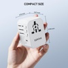 image:imageEPICKA 45W Universal Travel Adapter PDampQC 1AC4USBC1USBA  Travel Plug Adapter for EUUSUKAUS Fast Charging for MultiDevice Not A Voltage Converter TA105S45W5USB3 USBC White