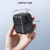 image:imageEPICKA 45W Universal Travel Adapter PDampQC 1AC4USBC1USBA  Travel Plug Adapter for EUUSUKAUS Fast Charging for MultiDevice Not A Voltage Converter TA105S45W5USB3 USBC Black