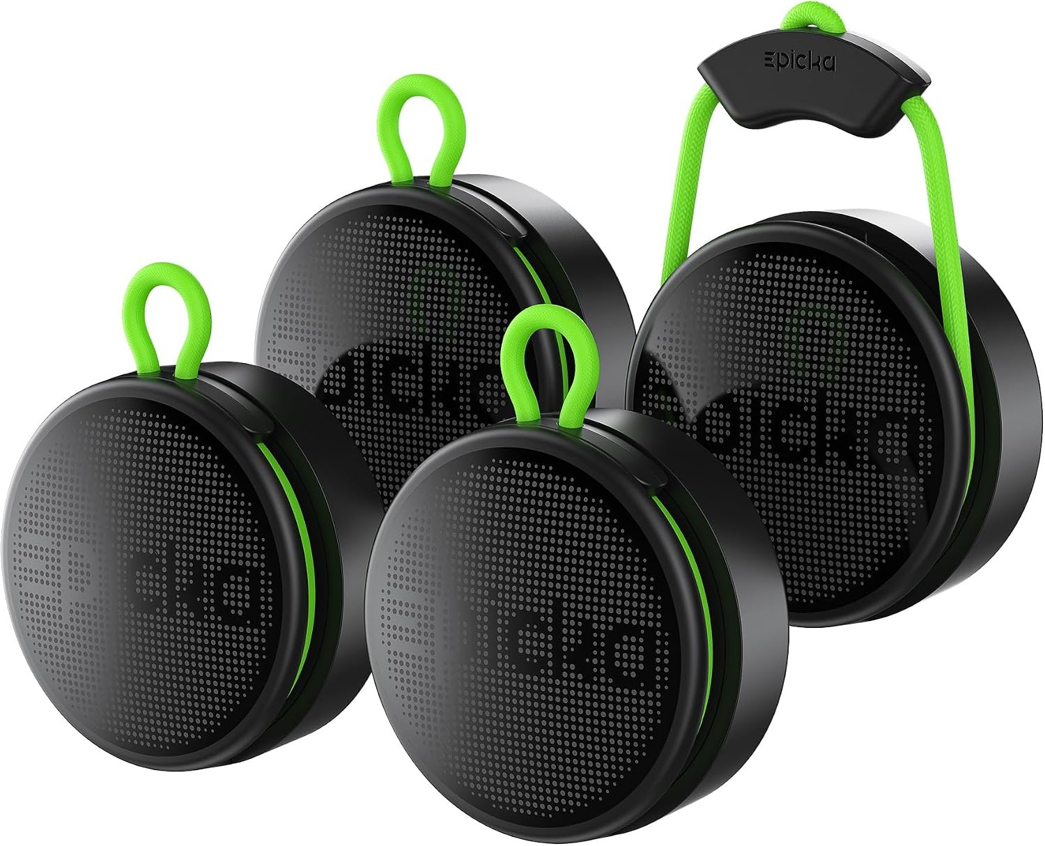 image:imageEpicka Tracker Tags with Adjustable Strap 2Year Battery 2 Pack Black  Works with Apple Find My iOS Only IP67 Waterproof NFCEnabled Item Finder for Keys Luggage Bikes and PetsBlack