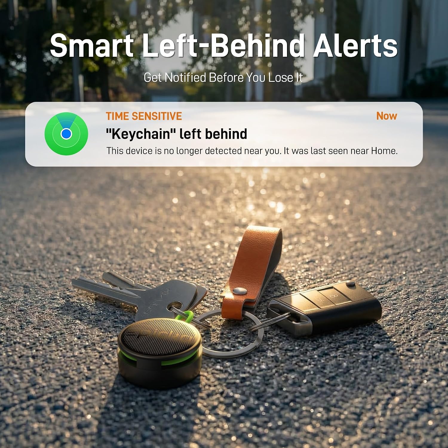 image:imageEpicka Tracker Tags with Adjustable Strap 2Year Battery 2 Pack Black  Works with Apple Find My iOS Only IP67 Waterproof NFCEnabled Item Finder for Keys Luggage Bikes and PetsBlack