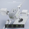 image:imageEPICKA Thailand Travel Plug Adapter Foldable amp Detachable Type O Thailand VisaPlug 8in1 International Power Adapter with 4 USB Ports 2 USBC PD 20W Cruise Approved US to Thailand White2 Packs Type EFfor GeramanFrance
