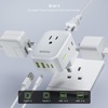 image:imageEPICKA Thailand Travel Plug Adapter Foldable amp Detachable Type O Thailand VisaPlug 8in1 International Power Adapter with 4 USB Ports 2 USBC PD 20W Cruise Approved US to Thailand White2 Packs Type Gfor England
