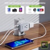 image:imageEPICKA Thailand Travel Plug Adapter Foldable amp Detachable Type O Thailand VisaPlug 8in1 International Power Adapter with 4 USB Ports 2 USBC PD 20W Cruise Approved US to Thailand White2 Packs Type Cfor most Europe