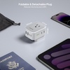 image:imageEPICKA Thailand Travel Plug Adapter Foldable amp Detachable Type O Thailand VisaPlug 8in1 International Power Adapter with 4 USB Ports 2 USBC PD 20W Cruise Approved US to Thailand WhiteType Cfor most EuropeWhite