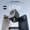 image:imageEpicka Pulse Duo 45W Universal Travel Adapter PDQC 30 2AC2USBC2USBA  International Power Adapter for EUUSUKAU FastCharging for MultiDevice Use BlackPulse Duo 45W Black