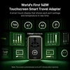 image:imageEpicka Pulse Duo 45W Universal Travel Adapter PDQC 30 2AC2USBC2USBA  International Power Adapter for EUUSUKAU FastCharging for MultiDevice Use BlackPulse Duo 140W with Desktop Stand