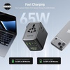 image:imageEpicka Pulse Duo 45W Universal Travel Adapter PDQC 30 2AC2USBC2USBA  International Power Adapter for EUUSUKAU FastCharging for MultiDevice Use BlackPulse Duo 65W Black