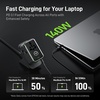 image:imageEpicka Pulse Duo 45W Universal Travel Adapter PDQC 30 2AC2USBC2USBA  International Power Adapter for EUUSUKAU FastCharging for MultiDevice Use BlackPulse Duo 140W with Desktop Stand