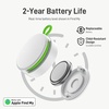 image:imageEpicka Tracker Tags with Adjustable Strap 2Year Battery 2 Pack Black  Works with Apple Find My iOS Only IP67 Waterproof NFCEnabled Item Finder for Keys Luggage Bikes and PetsWhite