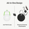 image:imageEpicka Tracker Tags with Adjustable Strap 2Year Battery 2 Pack Black  Works with Apple Find My iOS Only IP67 Waterproof NFCEnabled Item Finder for Keys Luggage Bikes and PetsWhite