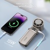 image:imageEPICKA Portable Handheld Fan with Ice Cooler  25H Runtime Rechargeable 6800mAh Personal Turbo Fan with Power Bank 0100 Speed Gifts for Women Summer Travel Essentials Titanium